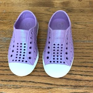 Girls Jefferson Native Shoes- purple iridescent